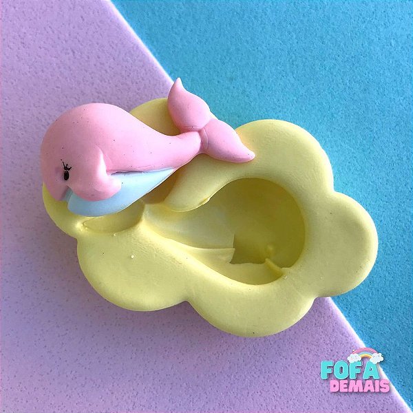 Molde de Silicone Baleia Molde para Biscuit Molde para Confeitaria MOL0003