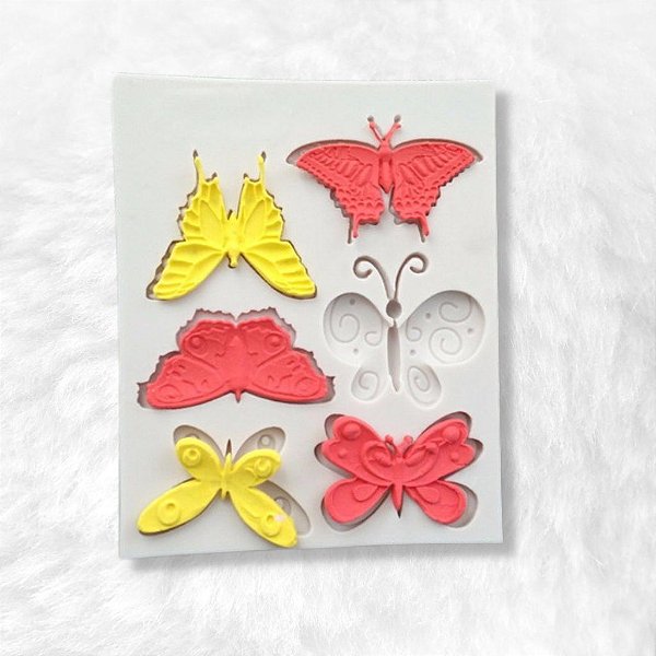 Molde de Silicone Borboletas Importado Biscuit Confeitaria MOL069