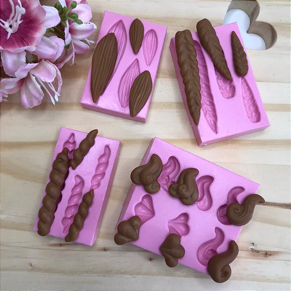 Kit Molde de Silicone Cabelos para Biscuit MOL0093