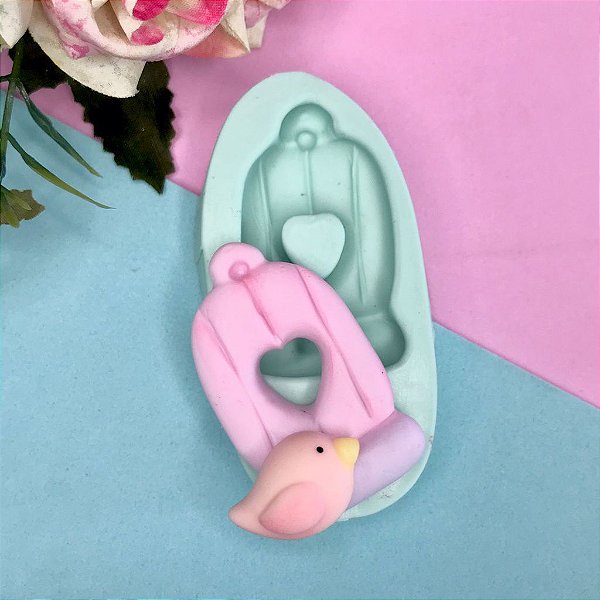 Molde de Silicone Casa com Passarinho MOL0045