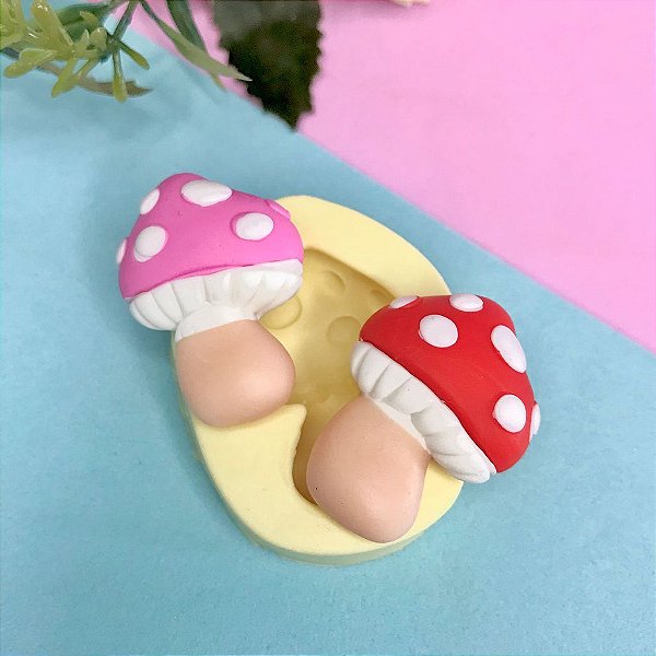 Molde de Silicone Cogumelo Fofo MOL0039