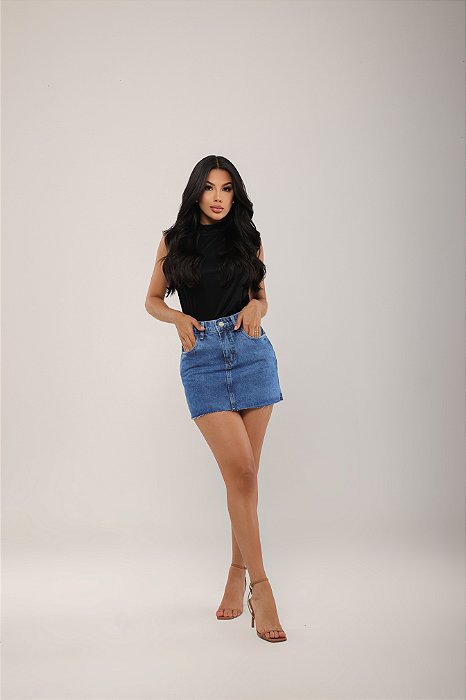 MINI SAIA BASIC JEANS ESCURO