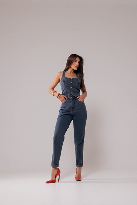 CALÇA MOM DIRTY DARK