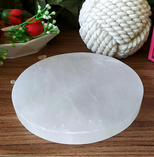 PLACA DE SELENITA REDONDA