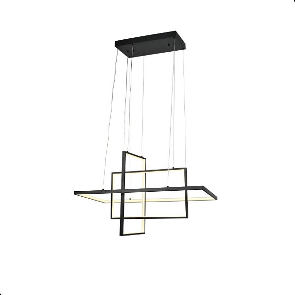 Pendente Led integrado Alabama Preto 112W 80x25cm 3000K  8960lm IP20