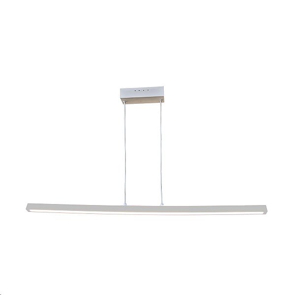 Luminária pendente linear 114x2,5cm  28w 3000k led integrado