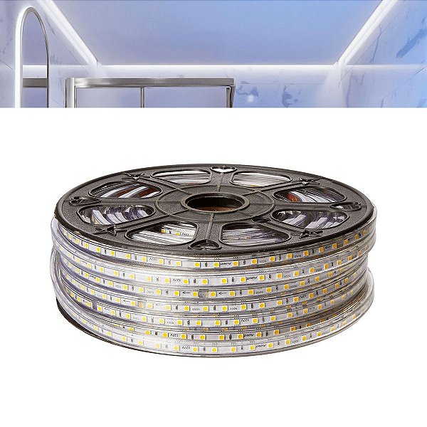 Rolo Fita Led 5050 6500k 12v Rolo 10m 60 LEDS/M 14.4w IP65