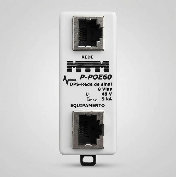P-POE60 Protetor de Surto Híbrido Power Over Ethernet (POE) 8 vias