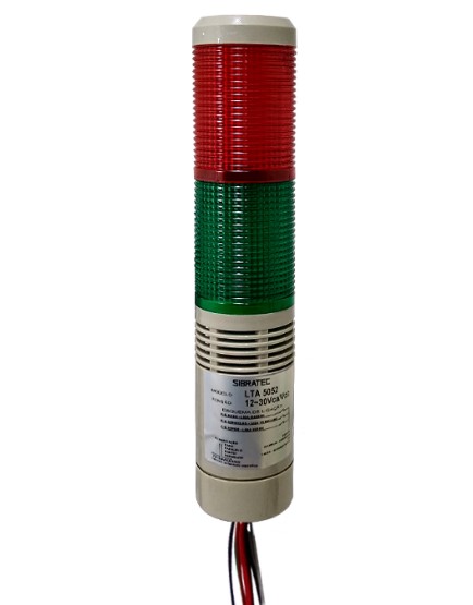 LTA5052-1230 Torre Luminosa LED 2 cores 12-30VAC Contínua ou Intermitente c/ Alarme Sonoro