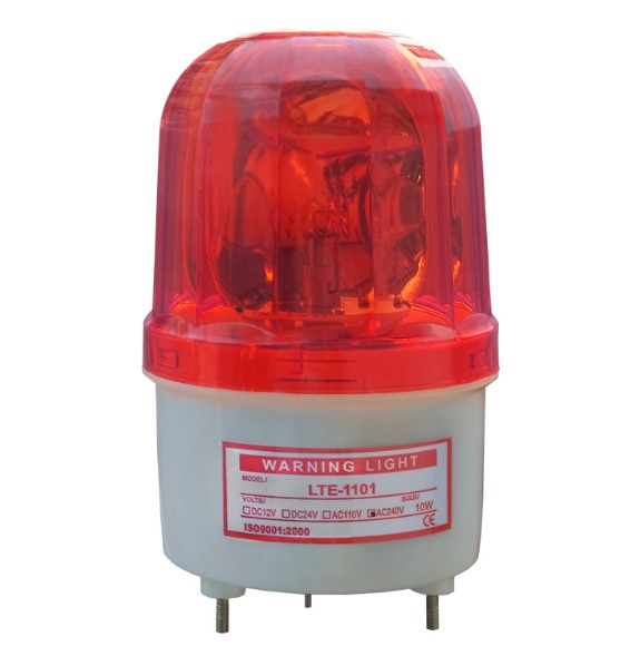 LTE1101-R24 Sinalizador Giratório 24VDC Tipo Giroflex Vermelho Diam 10cm
