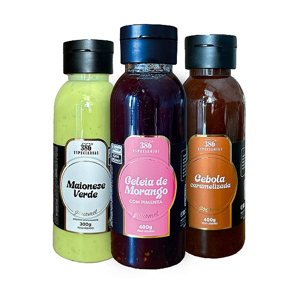 Combo - Maionese Verde, Geleia de Morango com Pimenta e Cebola Caramelizada