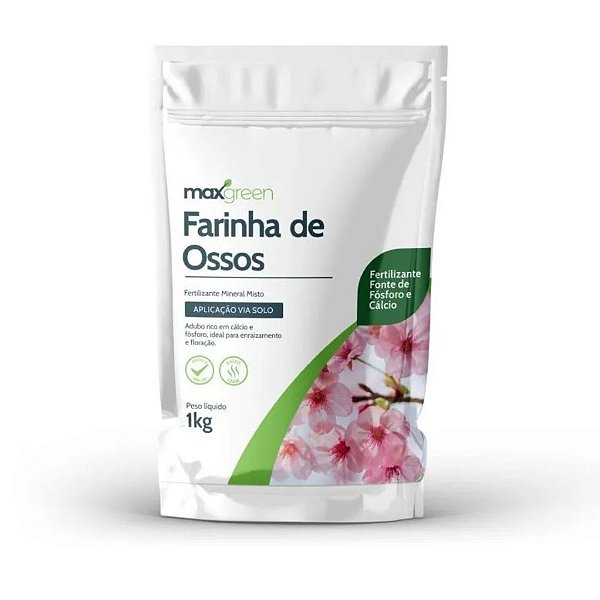 Farinha de Ossos 1kg | Adubo Orgânico Natural | Fertilizante para Plantas