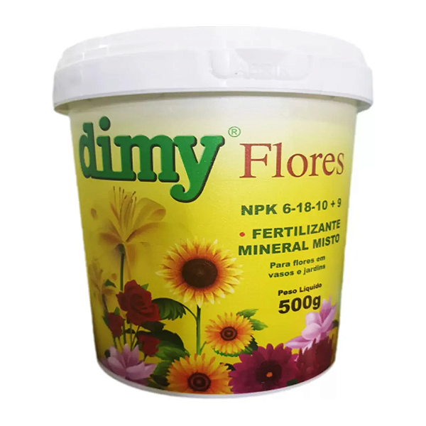 Dimy Flores 500g – Adubo p/ Flores & Plantas Ornamentais (Floração Abundante)