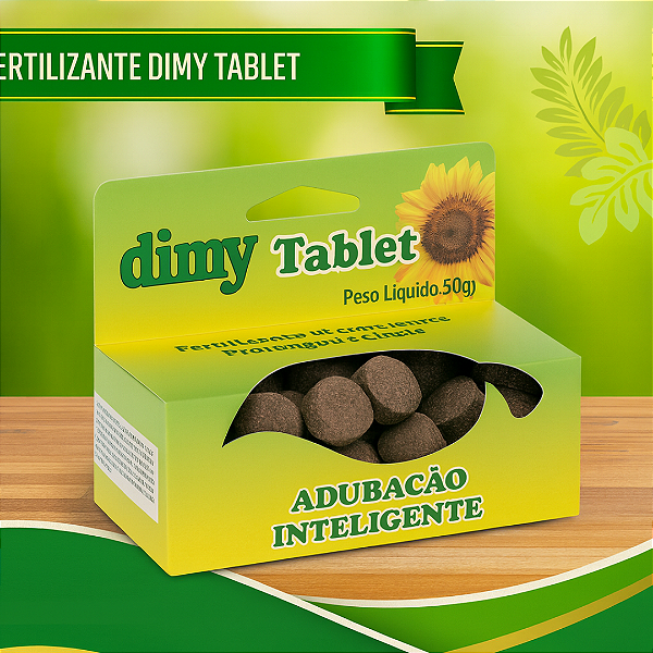 Fertilizante Mineral Misto Dimy Tablet Jardim 50g – Adubo Compacto de Liberação Lenta para Vasos, Hortas e Jardins