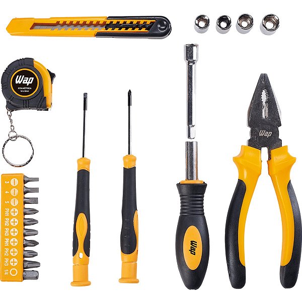 KIT DE FERRAMENTAS COM 21 PEÇAS WAP MKF21