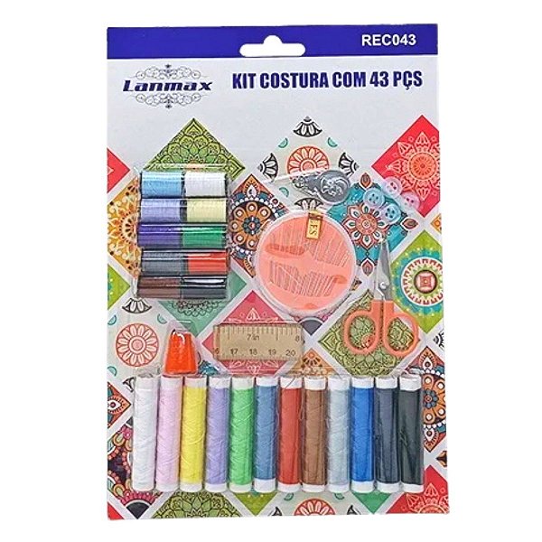 Kit De Costura 43 pçs Super pratico linhas de varias cores