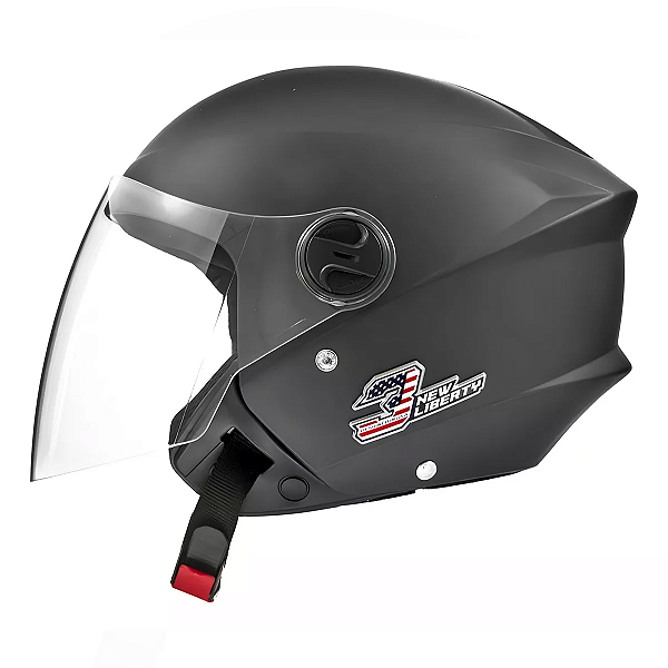 Capacete Aberto Pro Tork New Liberty Three Elite Preto Fosco