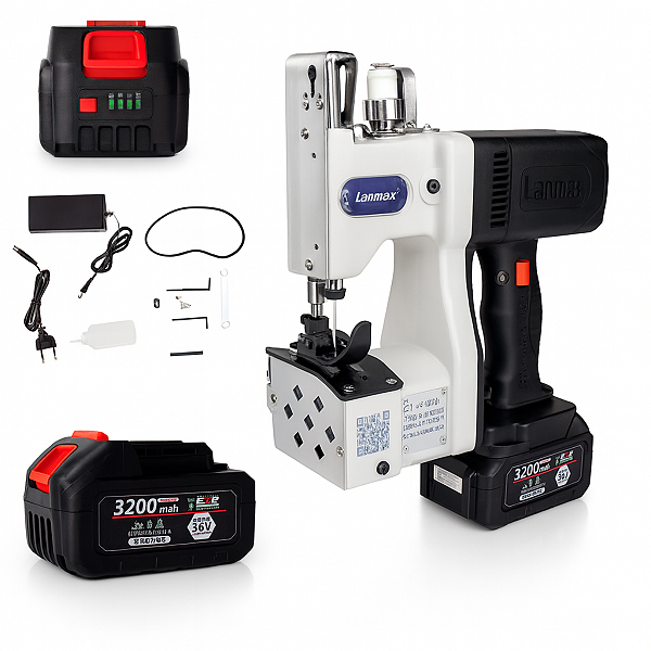 Maquina De Costura Boca De Saco Sacaria Rafia bateria lanmax