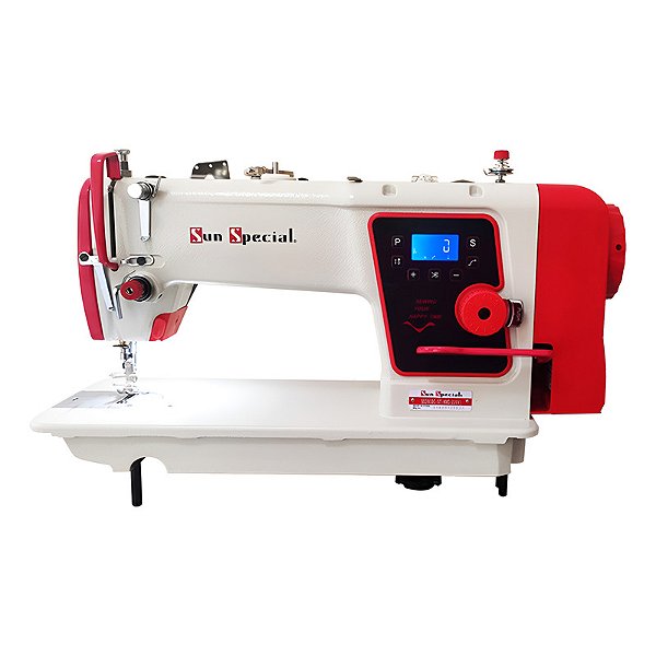 Maquina De Costura Reta Industrial Eletronica Com Corte De Linha Ss280 + Mesa Para Maquina Ss280 Ss780