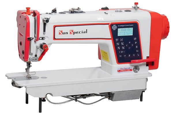 Máquina De Costura Reta Eletrônica Com Inteligencia Artificial 220v 4 Motores + Mesa Completa