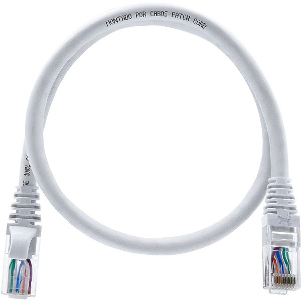 Cabo De Rede 50 CM Patch Cord Cat5e UTP 100% Cobre - 50 Unidades