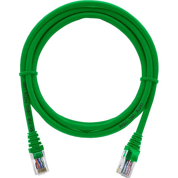 Cabo De Rede 3 Metros Patch Cord Cat5e UTP 100% Cobre - 25 Unidades