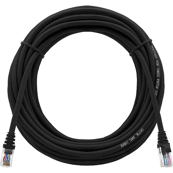 Cabo De Rede 10 Metros Patch Cord Cat5e UTP 100% Cobre - 10 Unidades