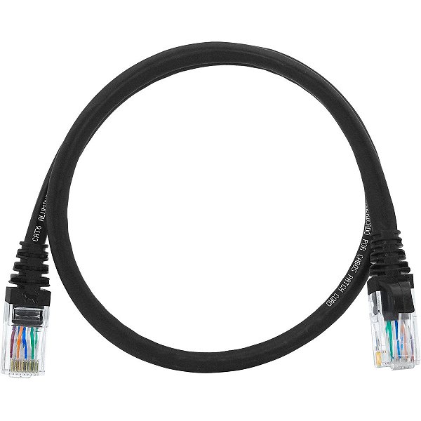 50un. Cabo de Rede 50 Centímetros Patch Cord Cat6 UTP CCA