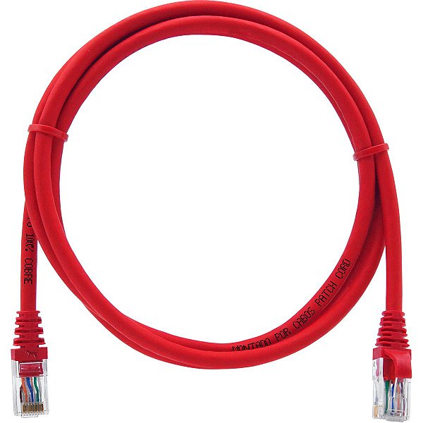 25un. Cabo de Rede 2 Metros Patch Cord Cat6 UTP 100% Cobre