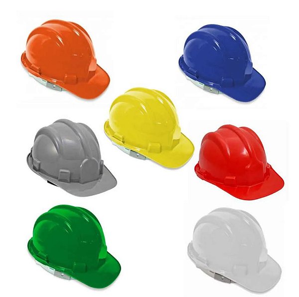 Capacete de Segurança e Proteção com Carneira - Diversas Cores