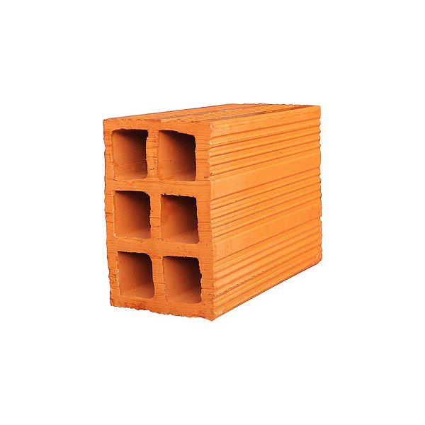 Tijolo Cerâmico Furado 09 x 19 x 19