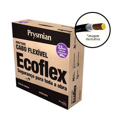 Cabo Flexível 2,50 MM 750v  Rolo 100 Metros - Prysmian