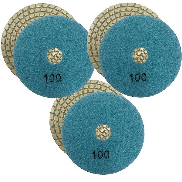 Kit 3 Lixa Diamantada Grão 100