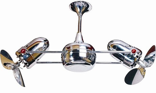 Ventilador Duplo Dinâmico Cromado