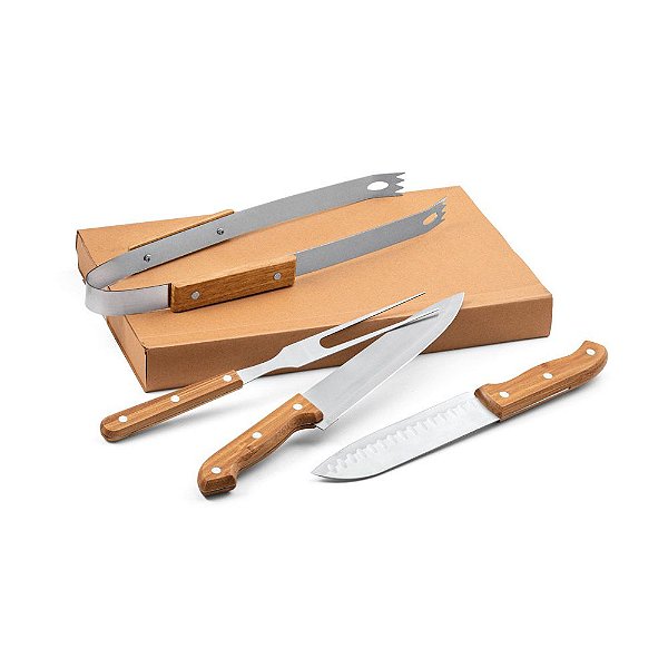 Kit churrasco em caixa kraft