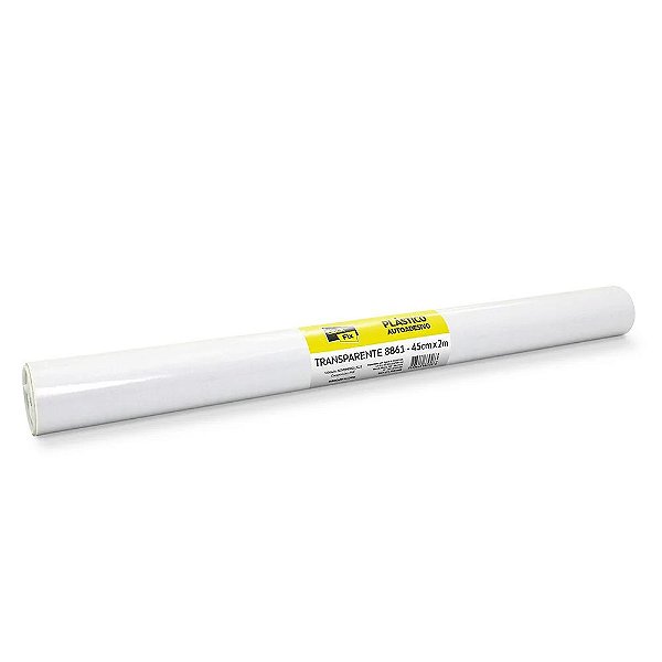 Papel Contact Plástico Autoadesivo Transparente 45cm x 2m Stick Fix