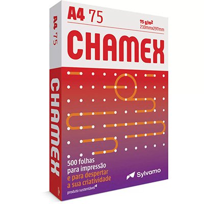 Papel Sulfite A4, 75g, 210mmx297mm - Chamex 1 Un 500 Fls