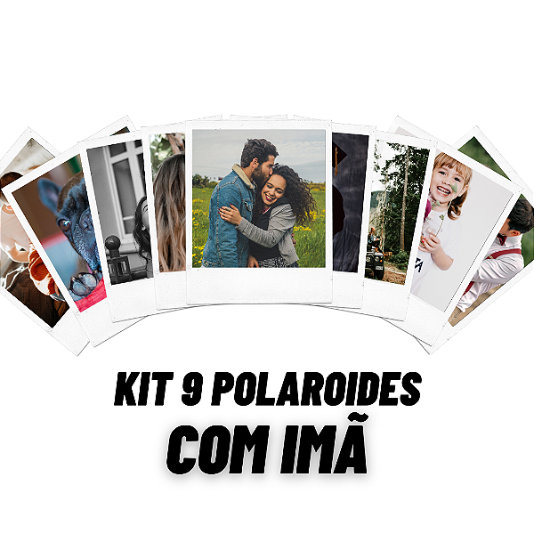 Fotos Polaroides Imã de Geladeira - 9 Unidades (ENVIAR FOTOS APÓS A COMPRA)