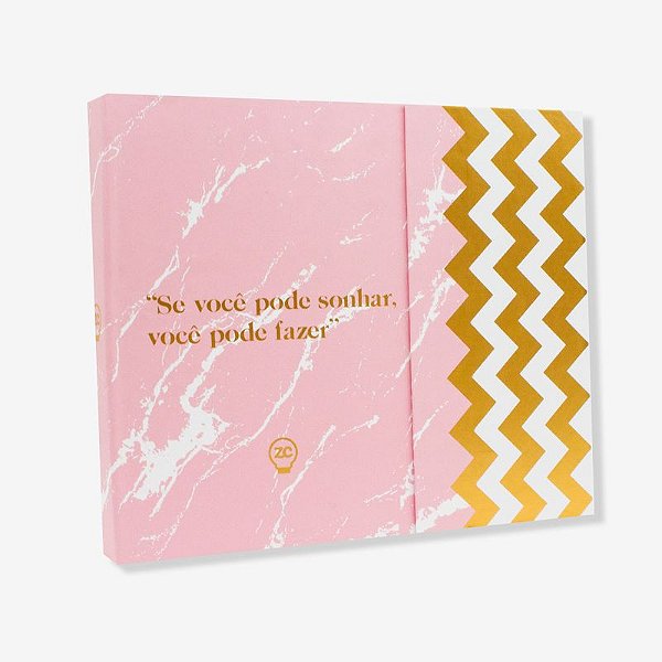 PLANNER CAPA DURA MÁRMORE ROSA – ZOACRIATIVA