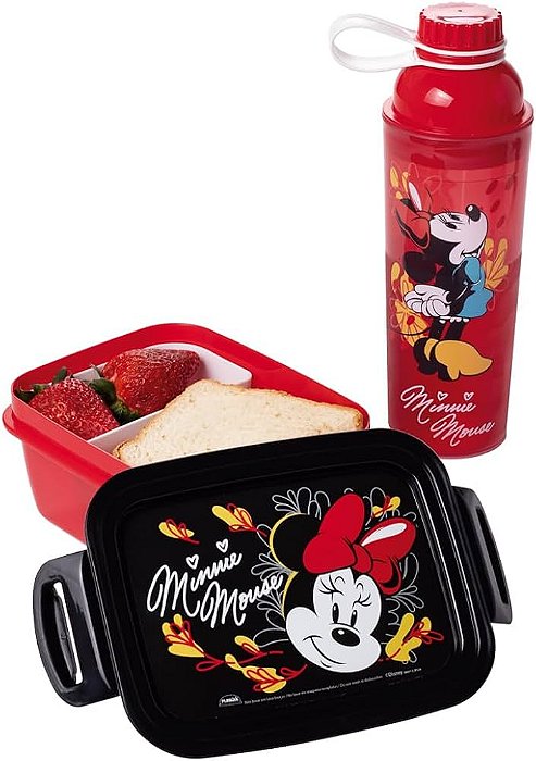 Kit Garrafa e Marmita Minnie Mouse  - Plasútil
