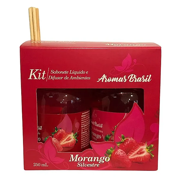 KIT Difusor e Sabonete 250ml - Morango Silvestre