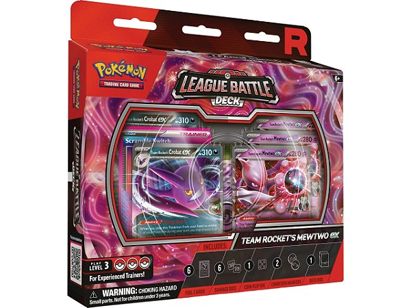 Jogo Carton Pokémon Deck Batalha de Liga Mewtwo Verrmelho