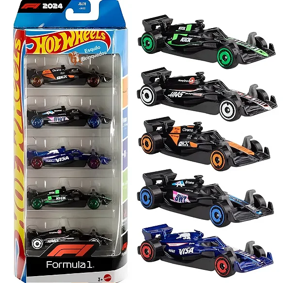 HotWheels Fórmula 1 Racing (Kit 5 carros)