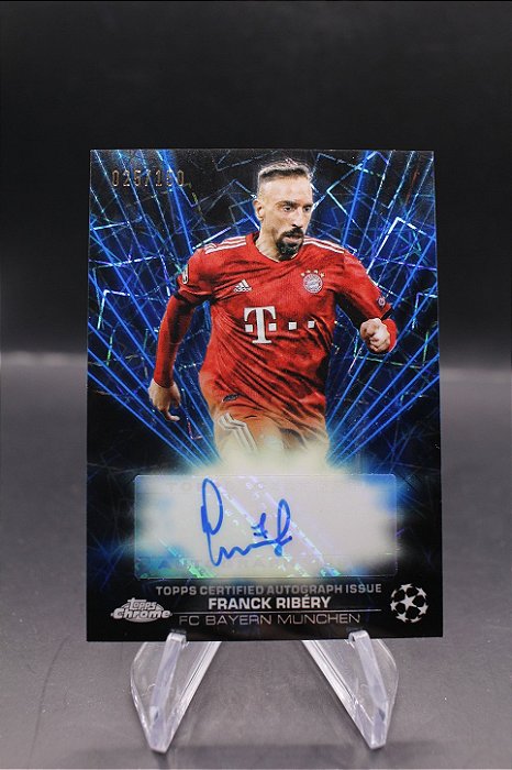 Franck Ribery - 2023-24 Topps Chrome Blue Black Lazer Auto /150 Bayern