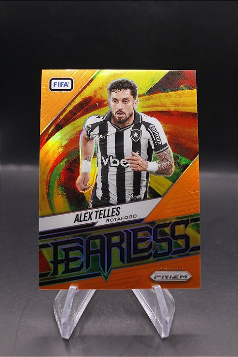 Alex Telles - 2025-26 Panini Prizm FIFA Fearless Orange /25 Botafogo