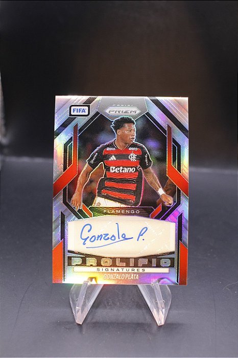Gonzalo Plata - 2025-26 Prizm FIFA Prolific Signatures Silver Prizm Auto /199 Flamengo