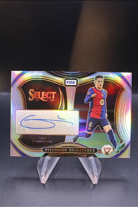 Gavi - 2024-25 Panini Select FIFA Silver Pitchside Auto Barcelona