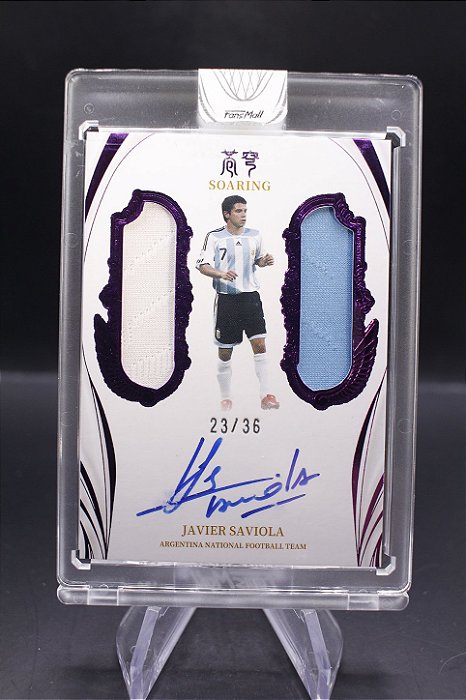 Javier Saviola - 2022-23 Fansmall Argentina Flawless Auto On Card /36