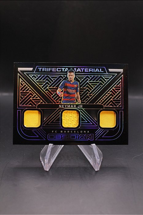 Neymar Jr - 2022-23 Panini Obsidian Trifecta Material /99 Barcelona