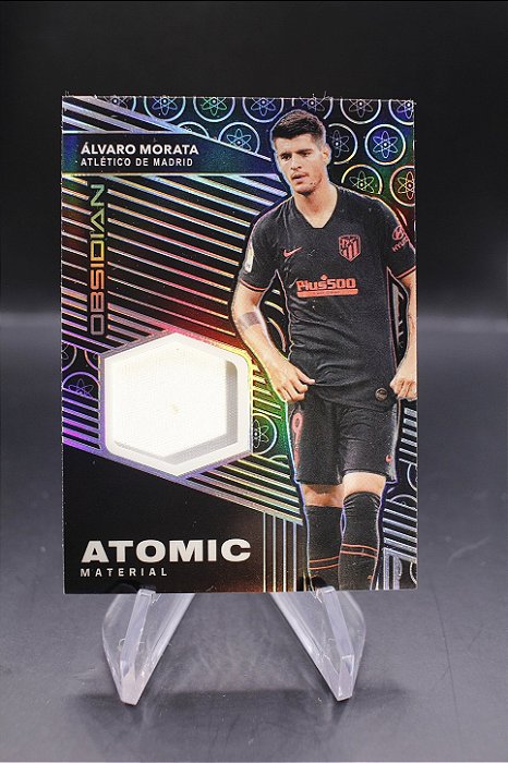 Alvaro Morata - 2019-20 Obsidian Patch Atomic Material /99 Atletico de Madrid